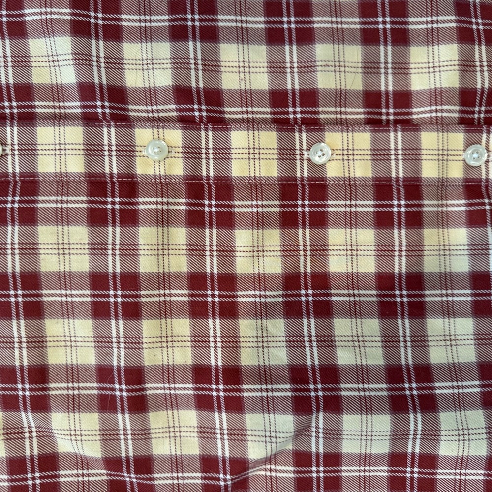 Orvis Red and Cream Plaid Shirt 16 neck‎ - Picture 2 of 5
